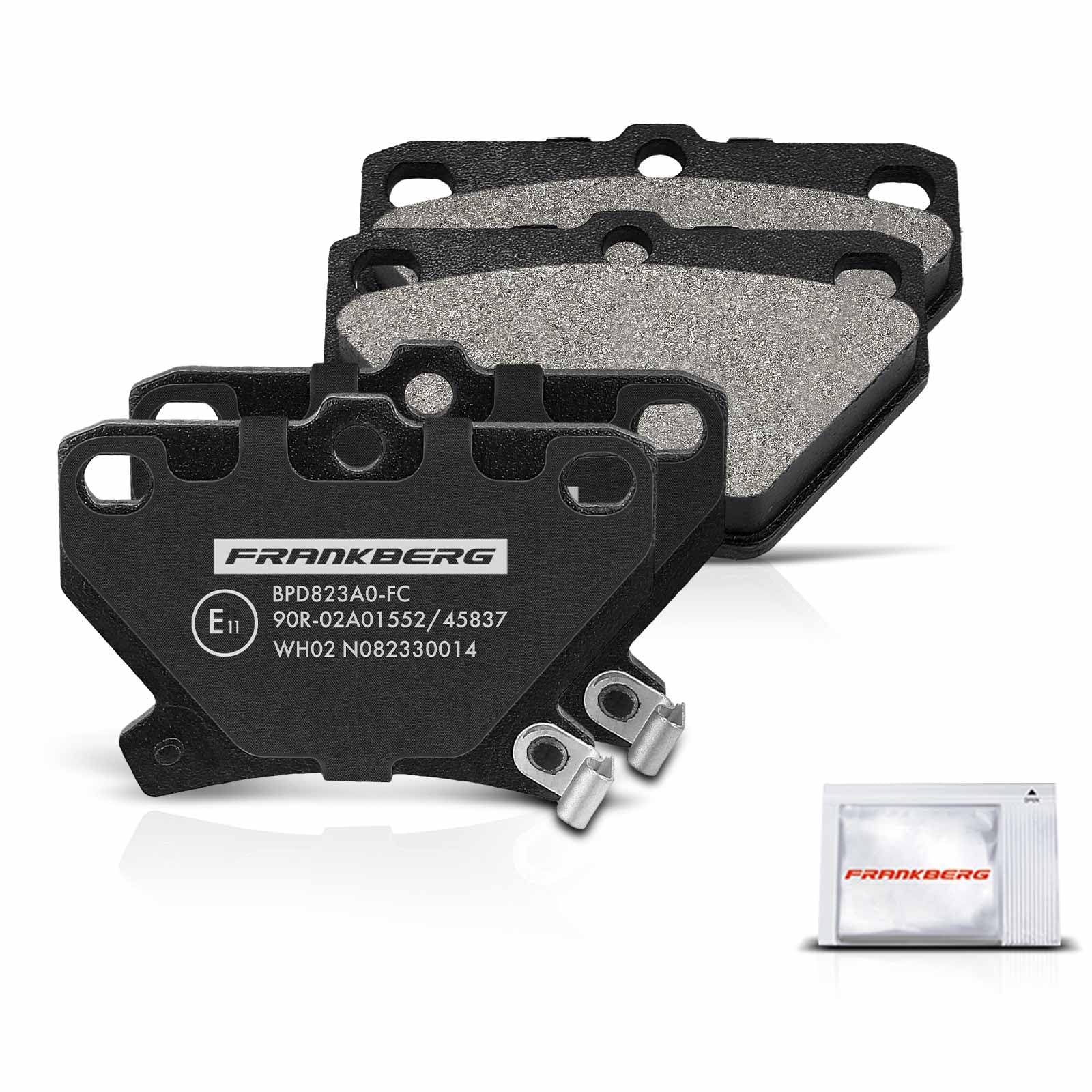 Frankberg Set freni incl. 2x Dischi Freno + 4x Pastiglie dei Freni Posteriore Compatibile con Yari.s Verso P2 Coroll.a E12 Coroll.a Verso E12 Replace# 0446652040, 0446652050