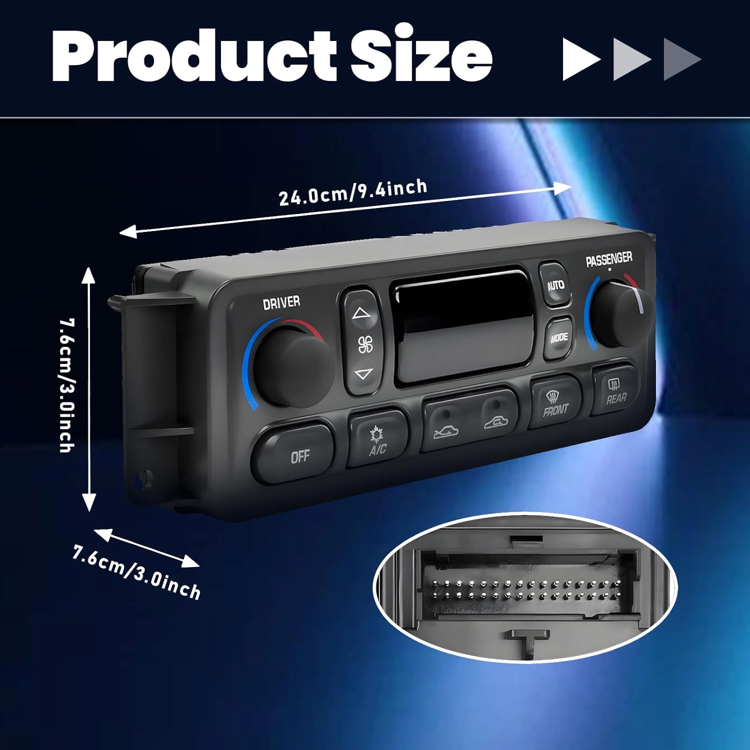 09352181 AC Climate Control Module Compatible with 1997-2004 Chevy Corvette C5 5.7L OE# 10345293, 16254311, 09380441 - A/C Heater Control Panel Switch