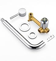 Vista 7 de SUMERAIN Grifo de tina de montaje en pared con boquilla extra larga, mango único con válvula oculta de alto flujo, acabado cromado