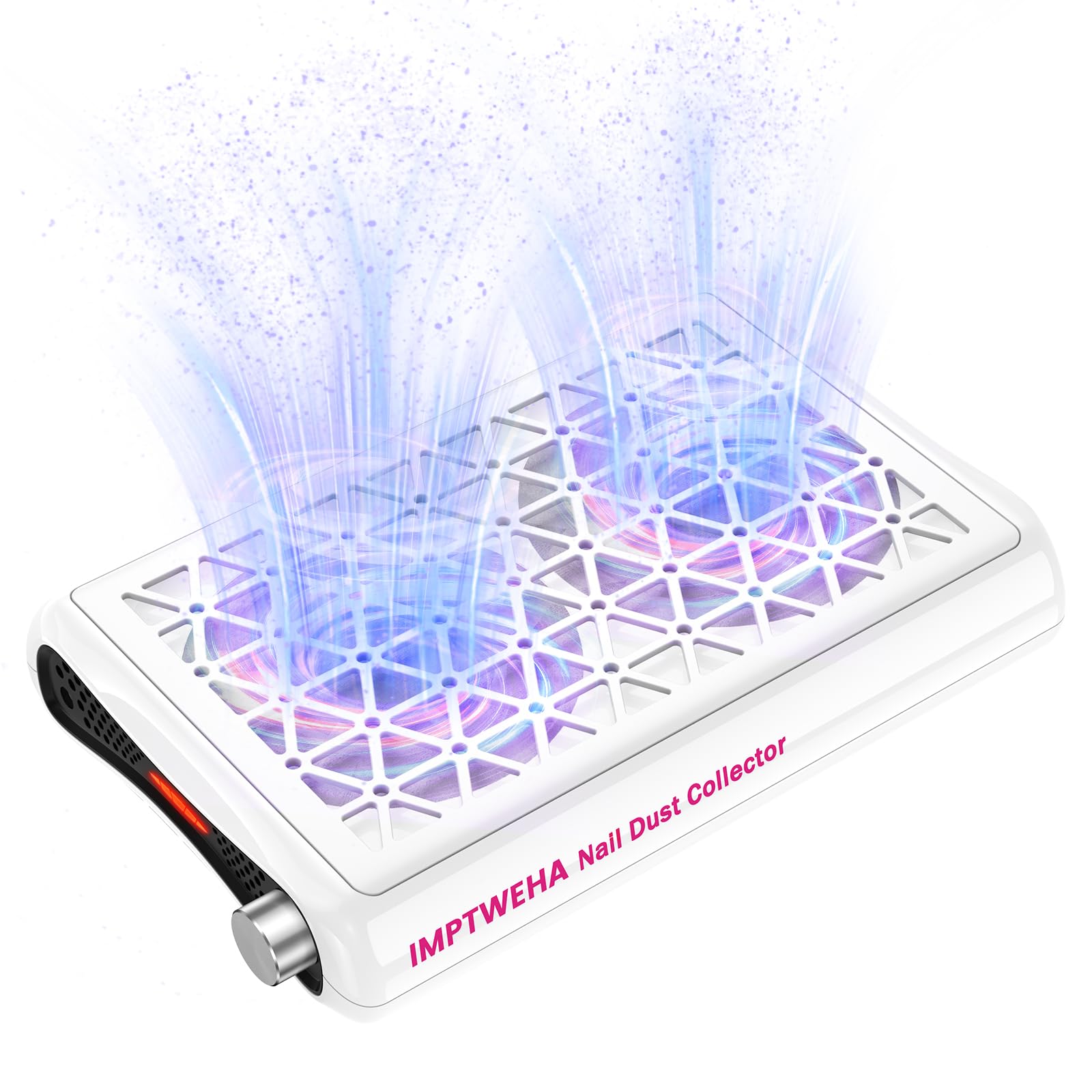 Nail Dust Collector. 1600PA Dust Collector Nail Tech.Nails Dust Collector Machine with LED Display 30 Filter Paper, Suitable for Nail Salons/Home