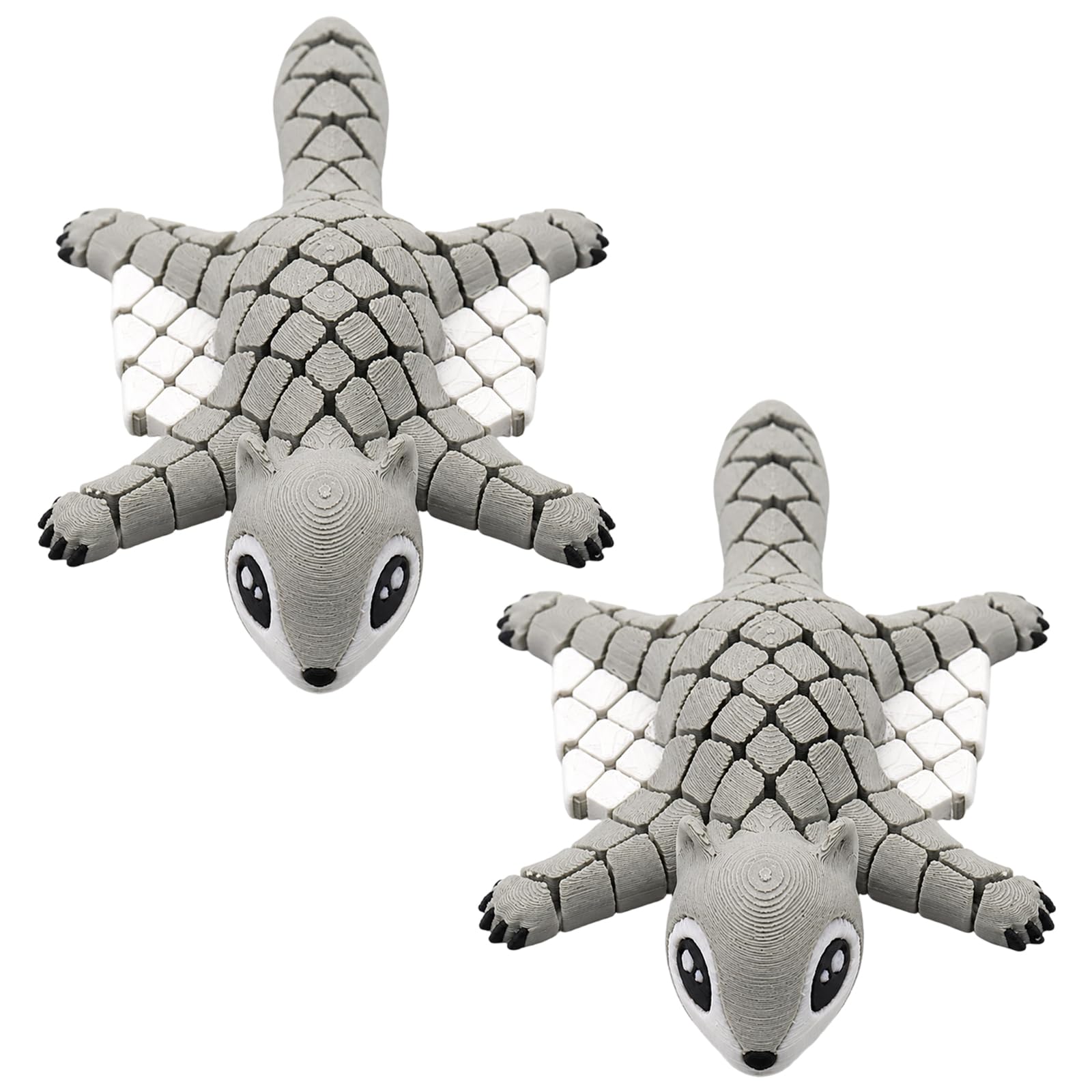 2PCS 3D Printed Fidgets, Flying Squirrel Desk Accessory for Office Workers and Students