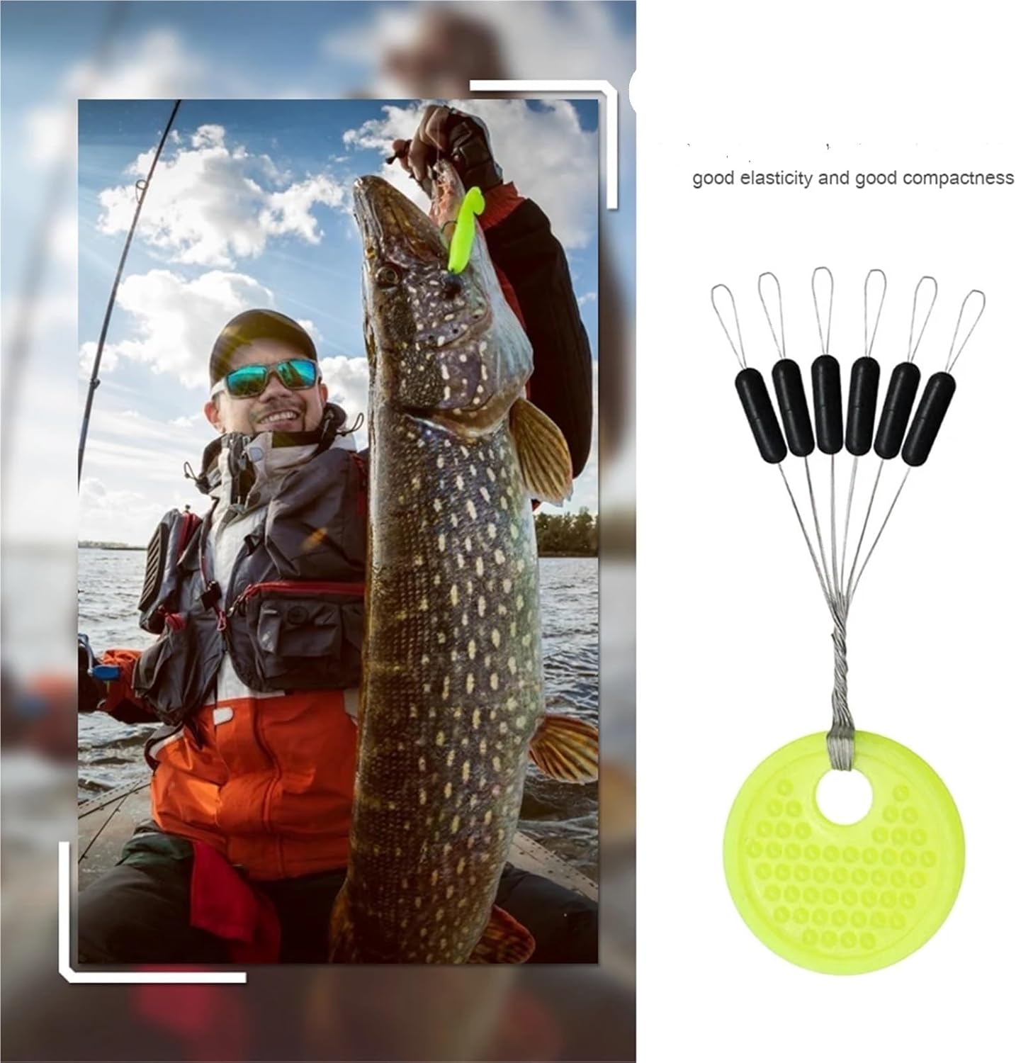 Bobber Stopper 60pcs Rubber Space Beans Stopper for Fishing Bait Fish Float Tools for Fishing