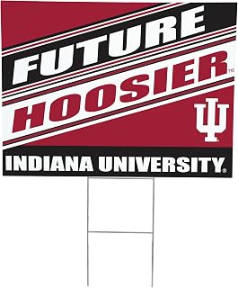 NCAA Indiana University Future Student Yard Sign, Outdoor Coroplast Yard Signs with Stakes 18x24, College Welcome Signs for Lawn, Graduation Party
