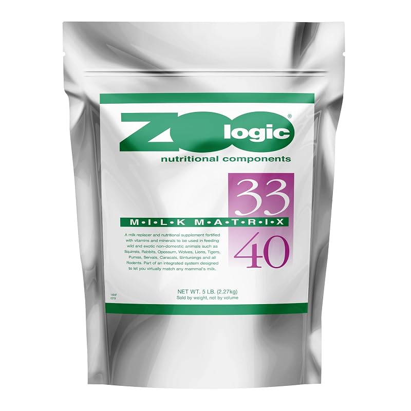 PetAg Zoologic Milk Matrix 33/40 Substituto do Leite em Pó para Mamíferos Silvestres e Exóticos – 2,27 kg