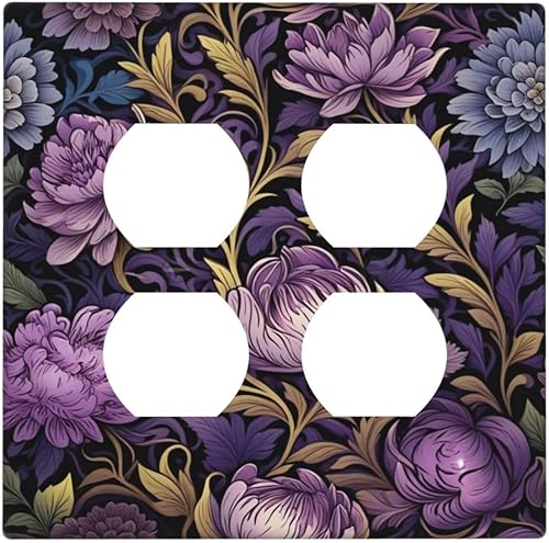 Miniatura 61 de Cubiertas Decorativas para Tomacorrientes Boho Floral Beige Flor y Hoja Botánico 1 Gang Interruptor de Luz Dúplex Placa Cubierta Placas de Boho