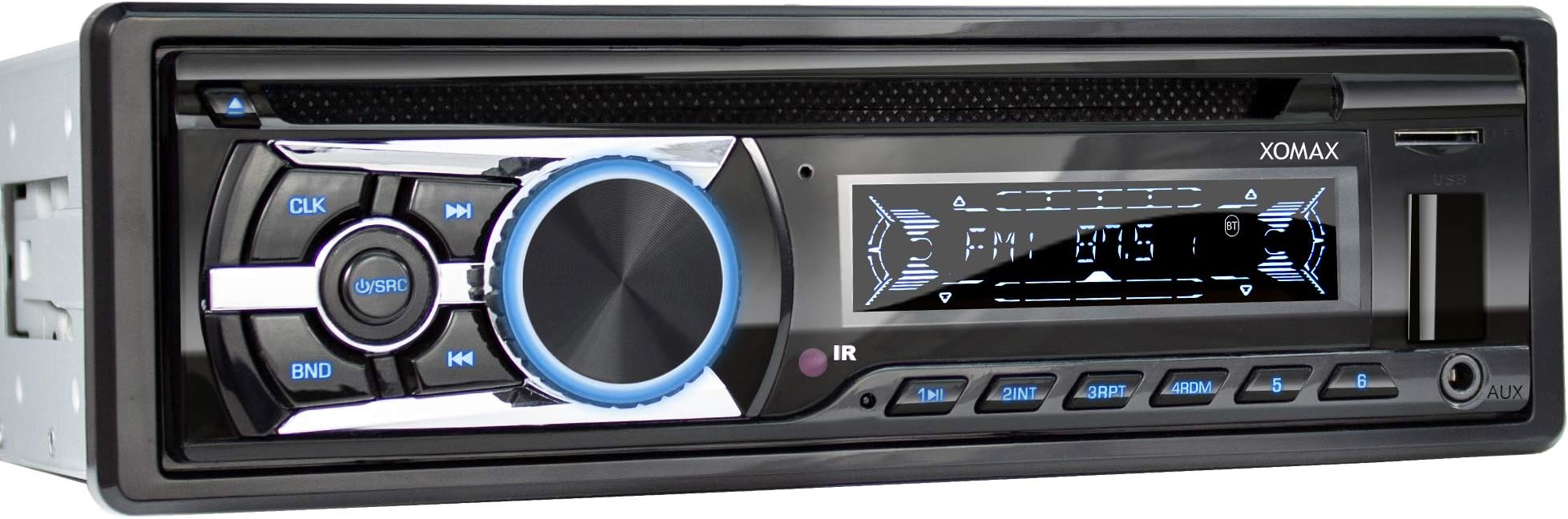 XOMAX XM-CDB623 Car Stereo with CD Player I Bluetooth I USB, Micro SD I 2x AUX I 7 colours adjustable I 1 DIN