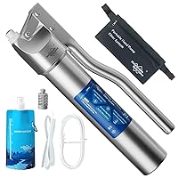Vista 1 de Membrane Solutions Portable Stainless Steel UF Water Filter P1, 0.01-Micron high Precision Detachable Hand Pump Filter System, Survival Gear for