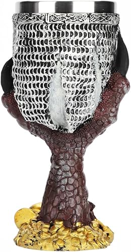 Miniatura 4 de ITODA Taza de cáliz de vino con diseño de calavera para Halloween, gótico de vikingos, osario, esqueleto, taza de café, medieval, guerrero, garra de