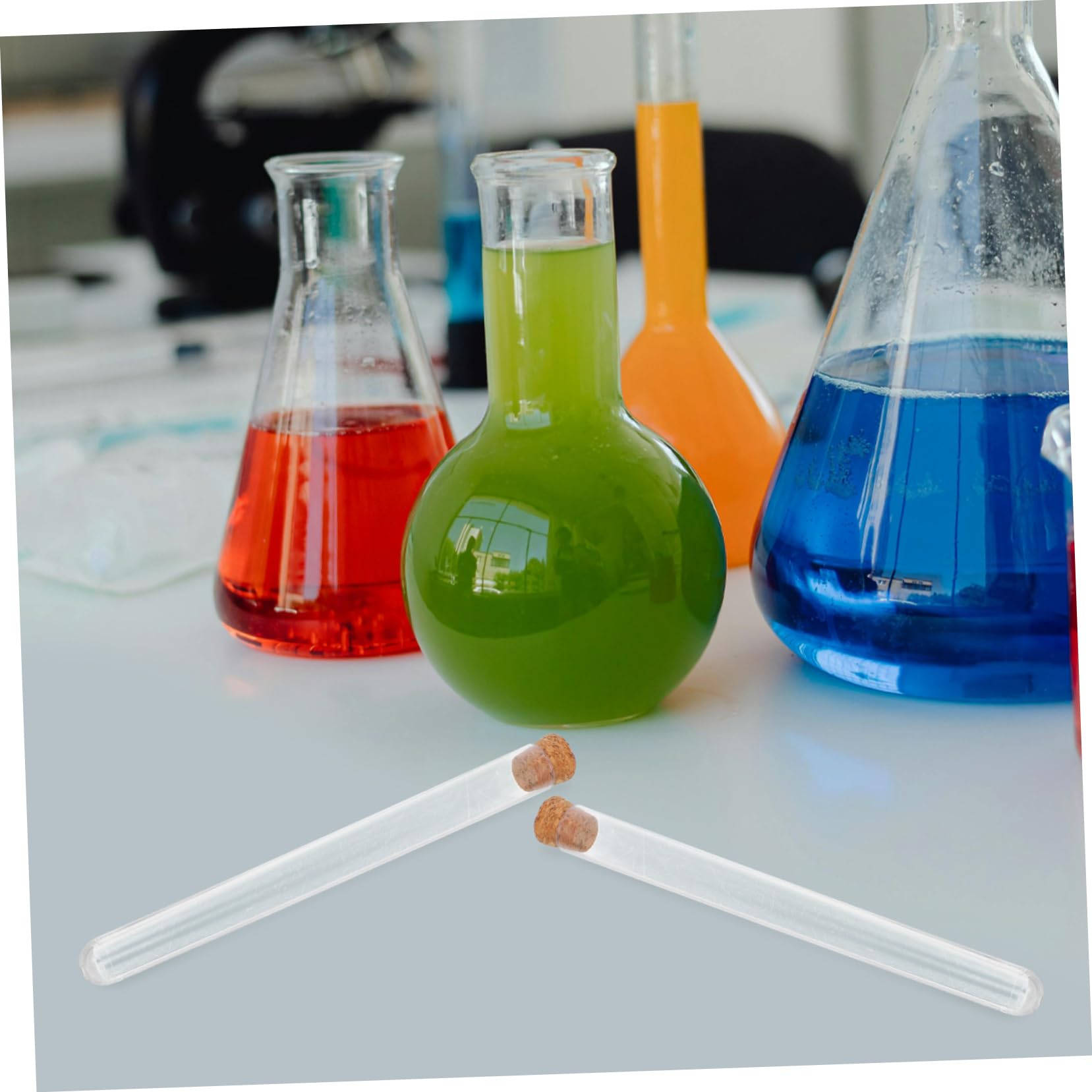Anneome 50pezzi Provetta Con Vasi Trasparenti Per Esperimenti Scientifici Conservazione e