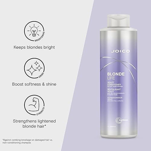 Miniatura 2 de Joico Blonde Life Violet Conditioner  For Cool & Bright Blonde Hair  Neutralize Brassy Tones  Banish Yellow Tones  Boost Shine  Sulfate Free  With