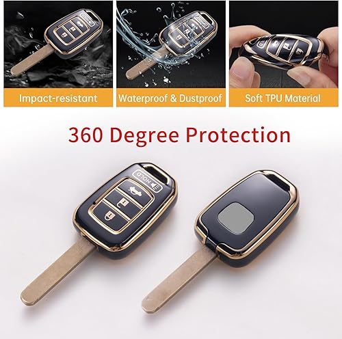 Miniatura 4 de Gematay Funda para llavero Honda con cordón, protección para llave de coche para Honda Accord Civic CR-V Smart Key Holder