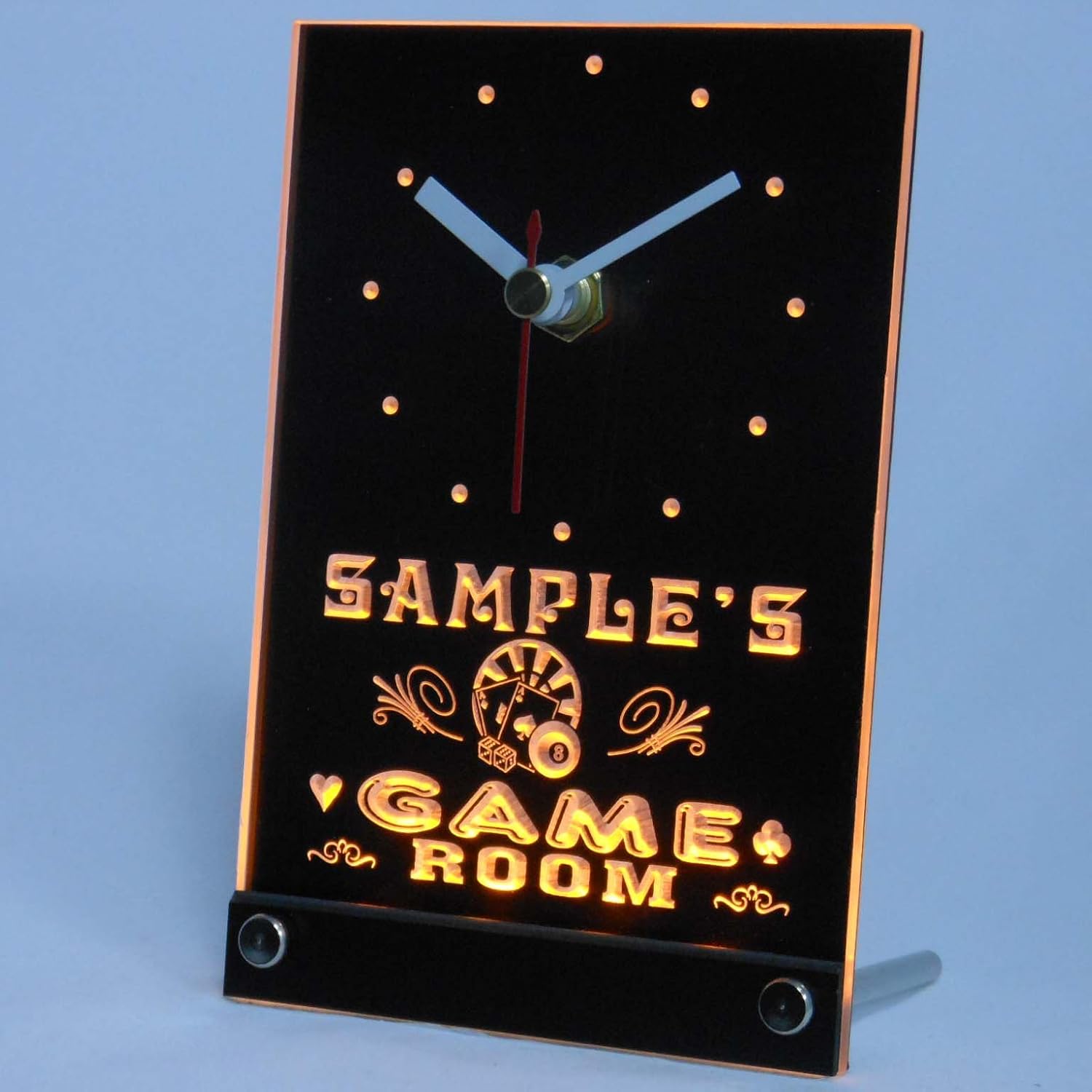 ADVPRO tncpl-tm Game Room Personalized Bar Beer Decor Neon Led Table Clock