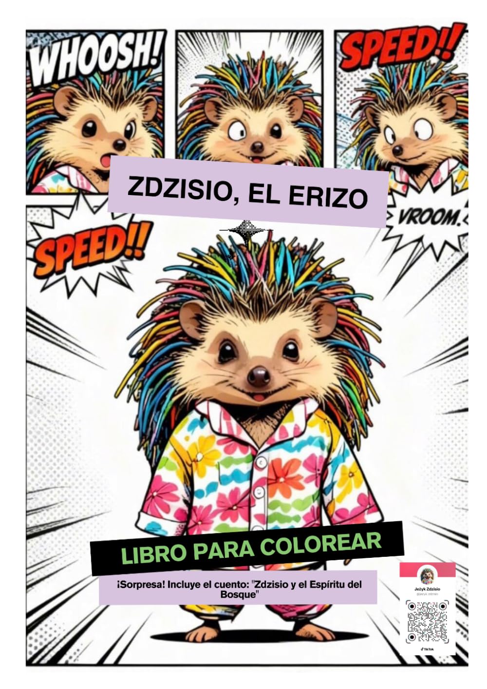 Zdzisio, el erizo: Libro para colorear