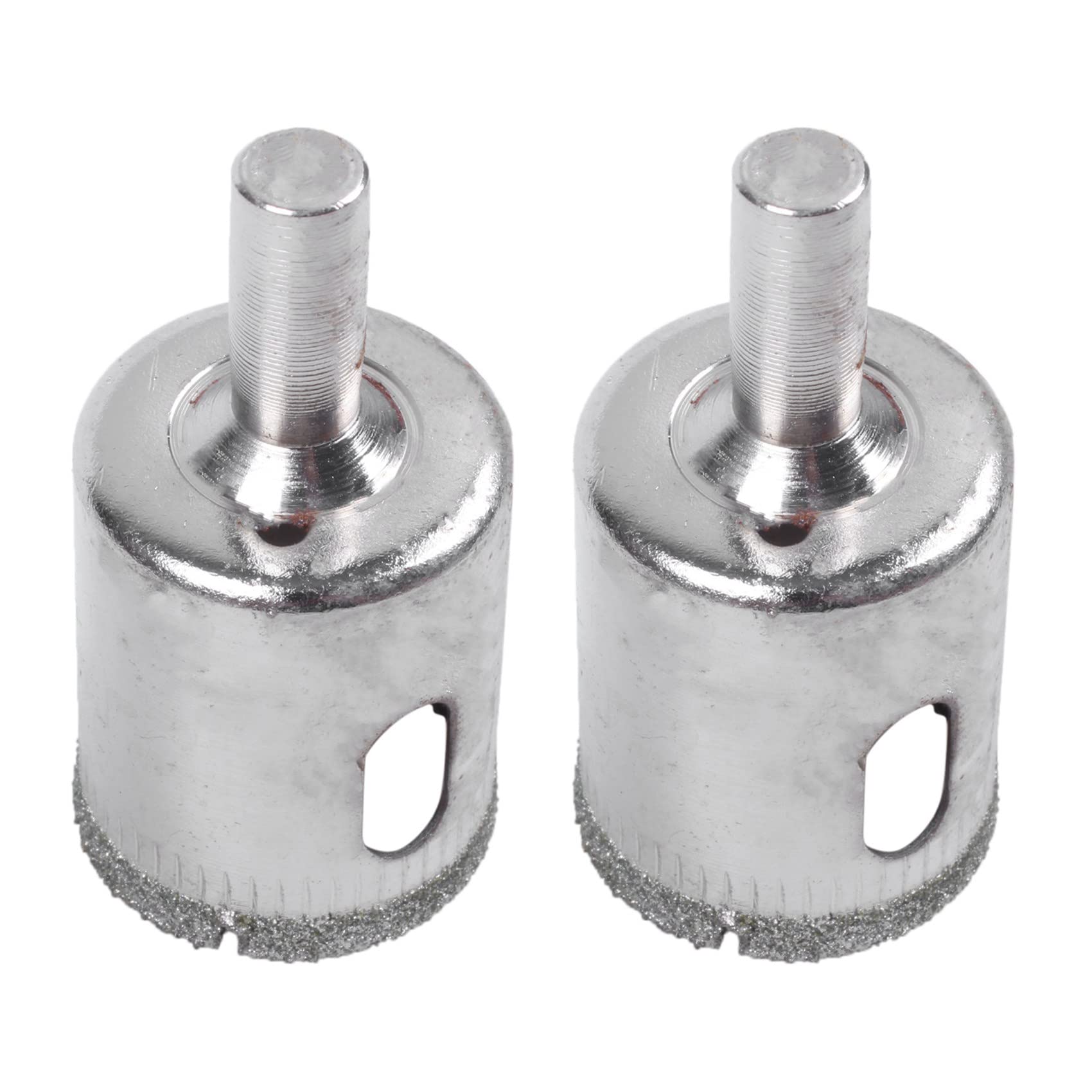 Jnchdghwa Silver Tone 2Pcs 25Mm Glass Ceramic Tile Hole Saw Drill Bit Cutter