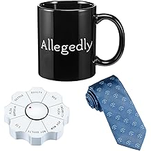 3 Pcs Lawyer Gifts for Men Included Allegedly Mug Necktie and Funny Decision Maker Graduation Gifts for Law School Students Future Lawyer Judge Attorney Office Birthday Christmas