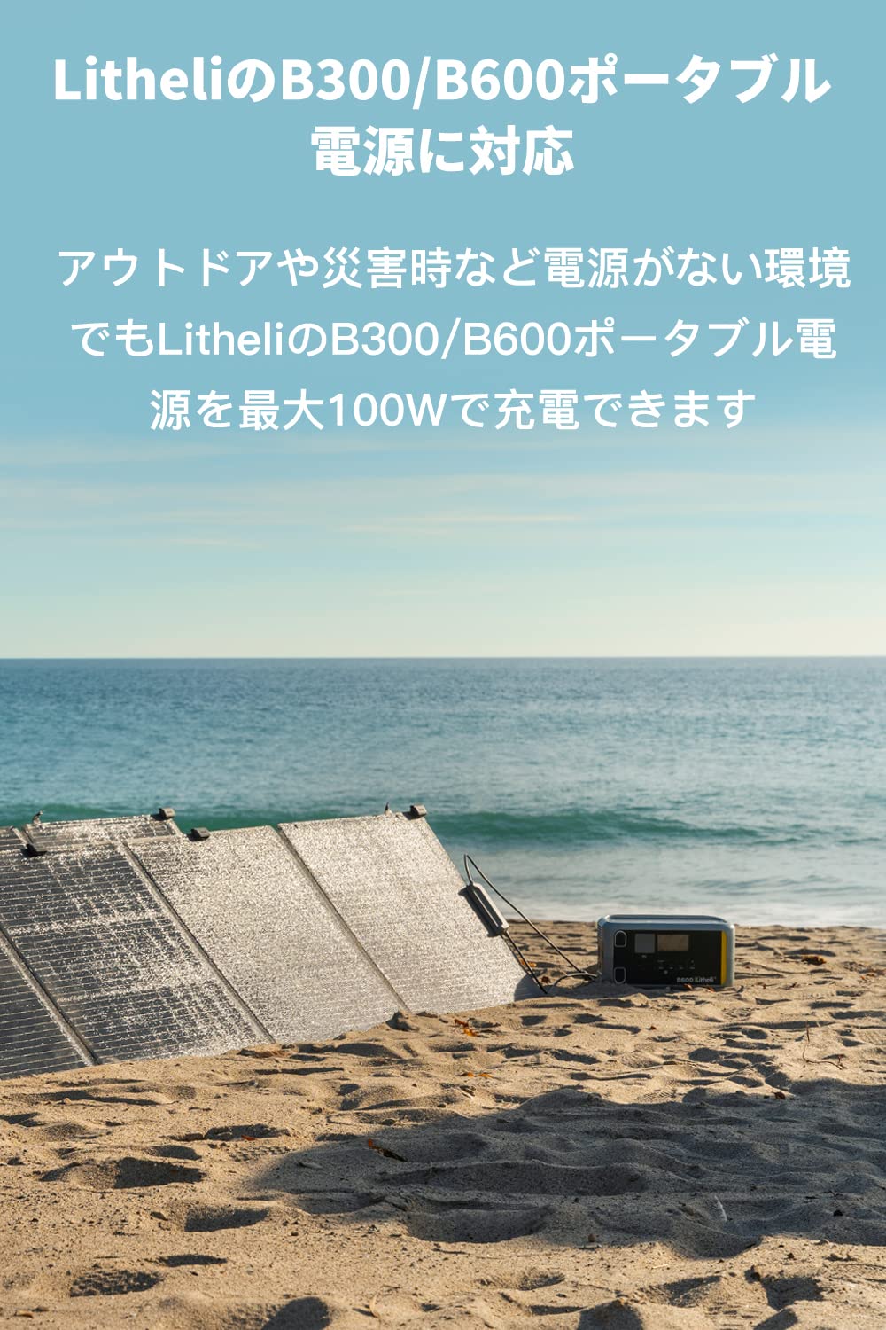 Amazon.co.jp: Litheli ソーラーパネル充電器 100W 折り畳み式 ETFE