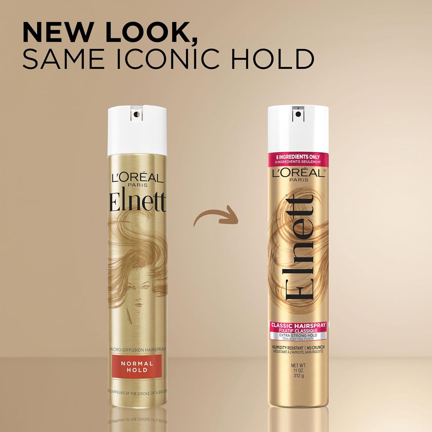 L'Oréal Paris Elnett Satin Extra Strong Hold Hairspray - UV Filter, 11 oz.