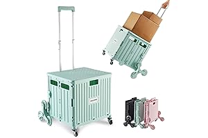 Foldable Hand Cart with Stair Climbing Wheels for Effortless Transitions