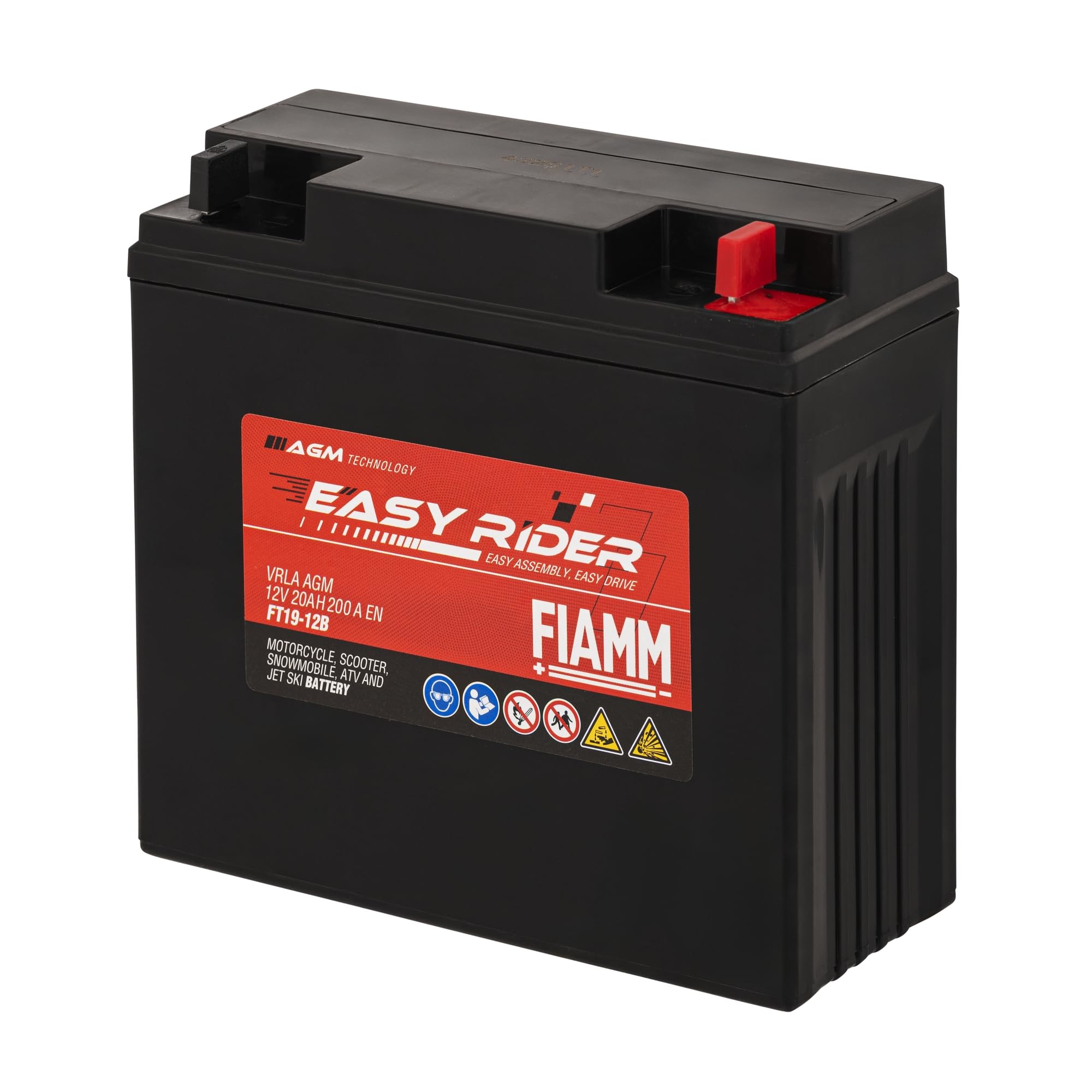 Batteria Moto FIAMM FT19-12B 20AH - AGM Senza Manutenzione, Pronta All'Uso Per Scooter E Moto D'Acqua - Foto 4