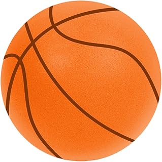 Quiet Bounce Training Basketball, Foam Indoor Basketball, Soft Dribble Ball with 18cm Diameter, for Indoor Practice & Training, Noise-Free Dribbling Solution, Ages 6+ Orange Size 3