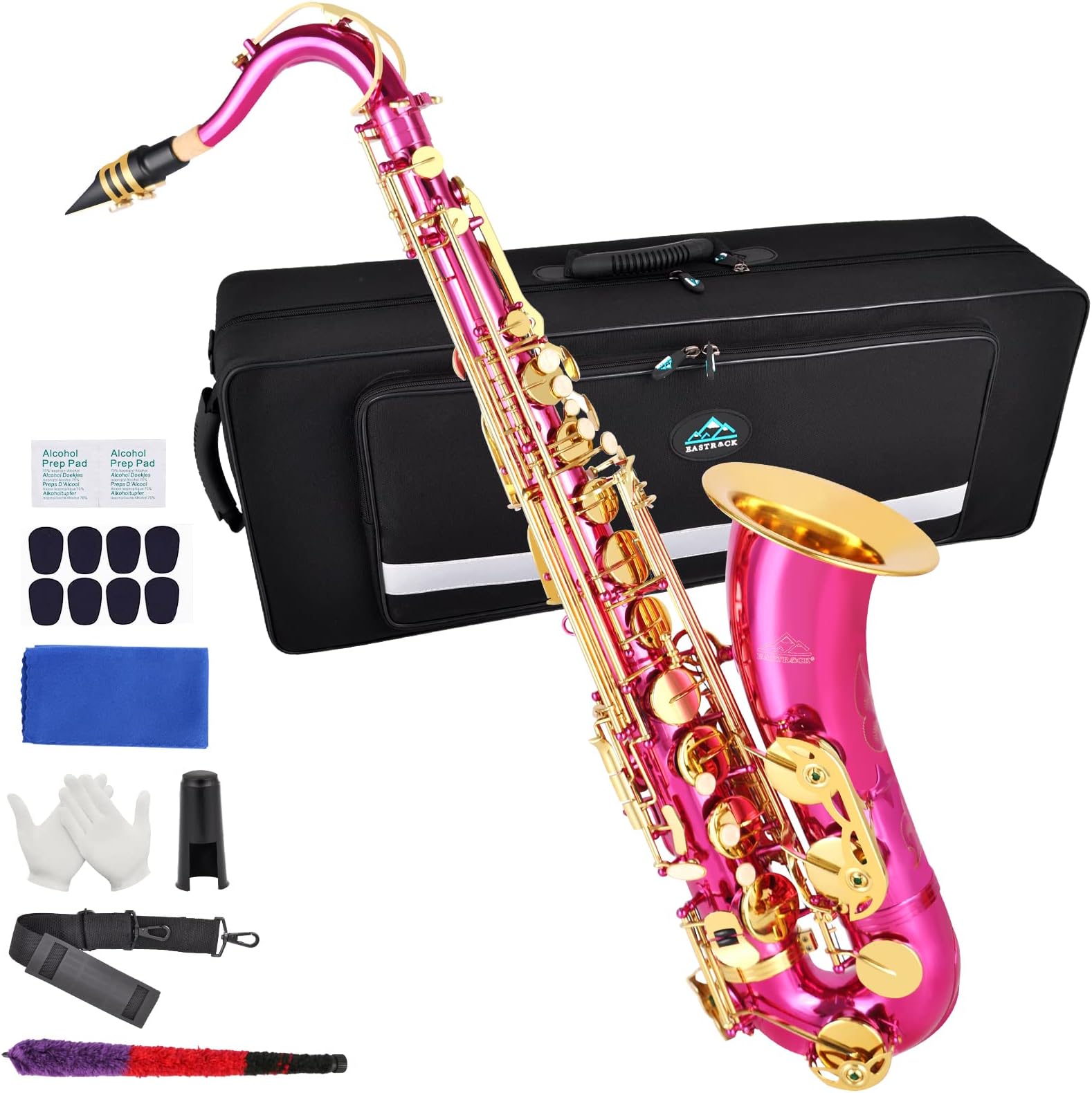 EASTROCK Tenor Saxophone B Flat Sax Students Beginner Saxophone With Updated