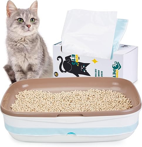 Miniatura 9 de Ownpets Bolsas de arena para gatos, grandes y extragruesas, bolsas con cordón para caja de arena para mascotas, gatos, sin perfume, 10 unidades, 31