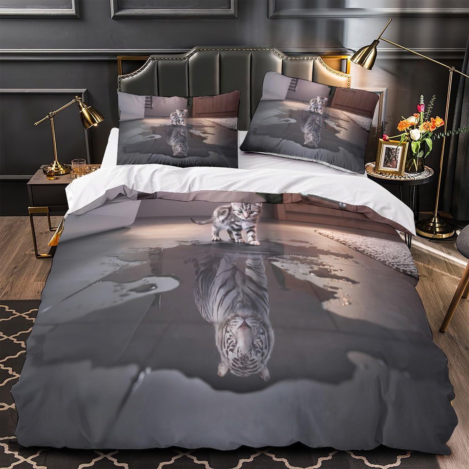 Parure de lit hockey hypoallergique et douce super king 260x220