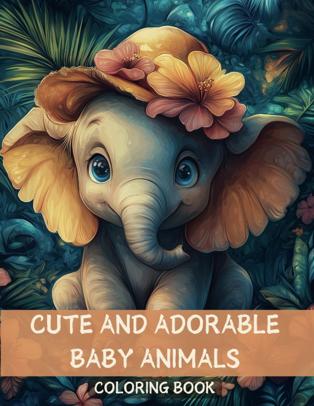 Cute and Adorable Baby Animals: Coloring Book for Adults and Teens Featuring 50 Detailed Coloring Pages with Realistic Designs for Relaxation and Stress Relief