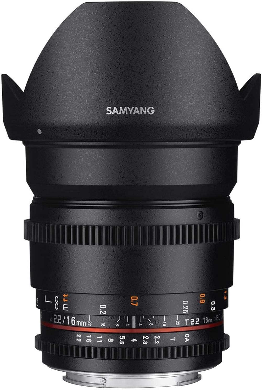 Limited Stock Samyang 16 mm T2.2 VDSLR II Manual Focus Video Lens for Nikon DSLR Camera