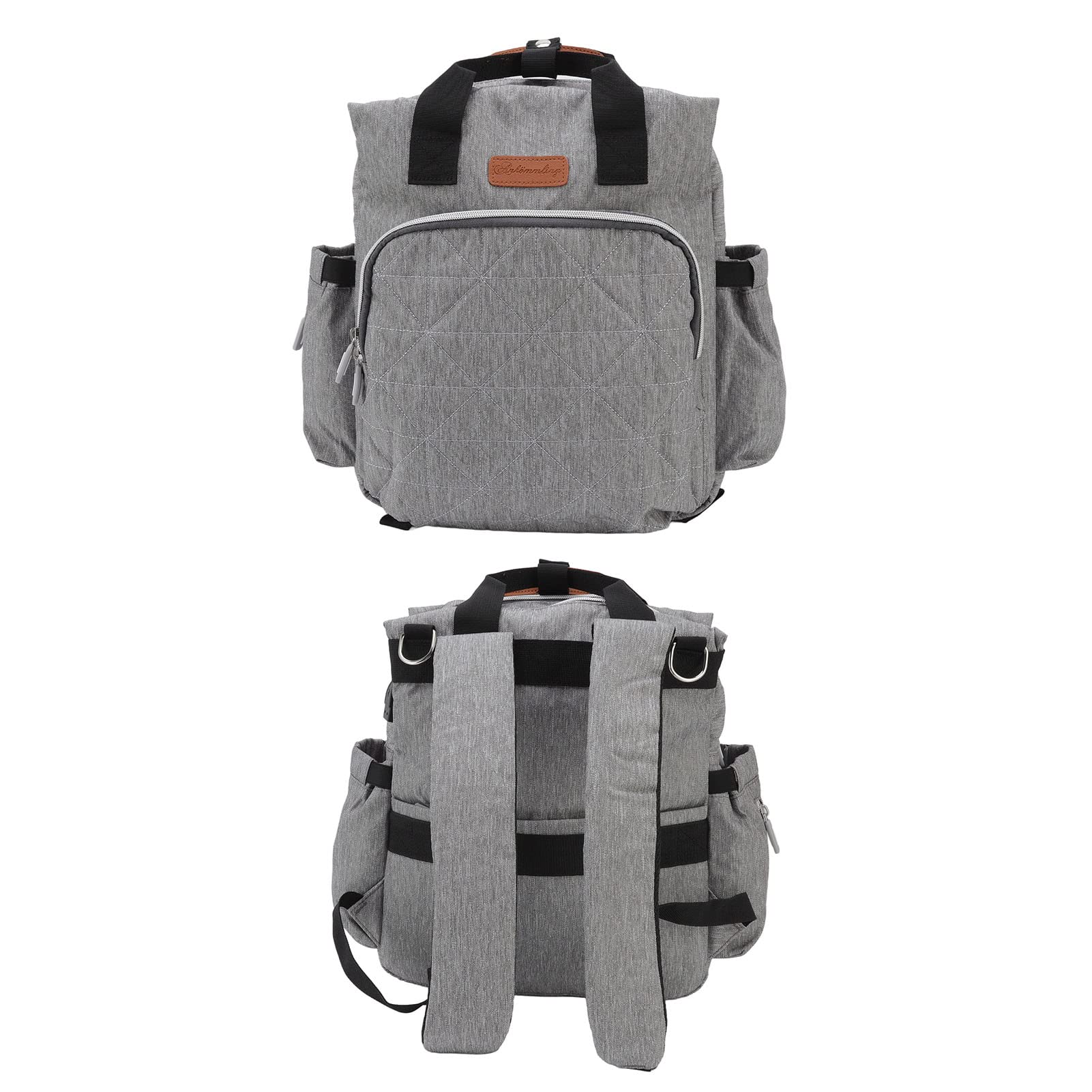Bolsa de pa ñ ales para BEB é s Mochila multifunci ó n 20L Gran Capacidad T (Gris)