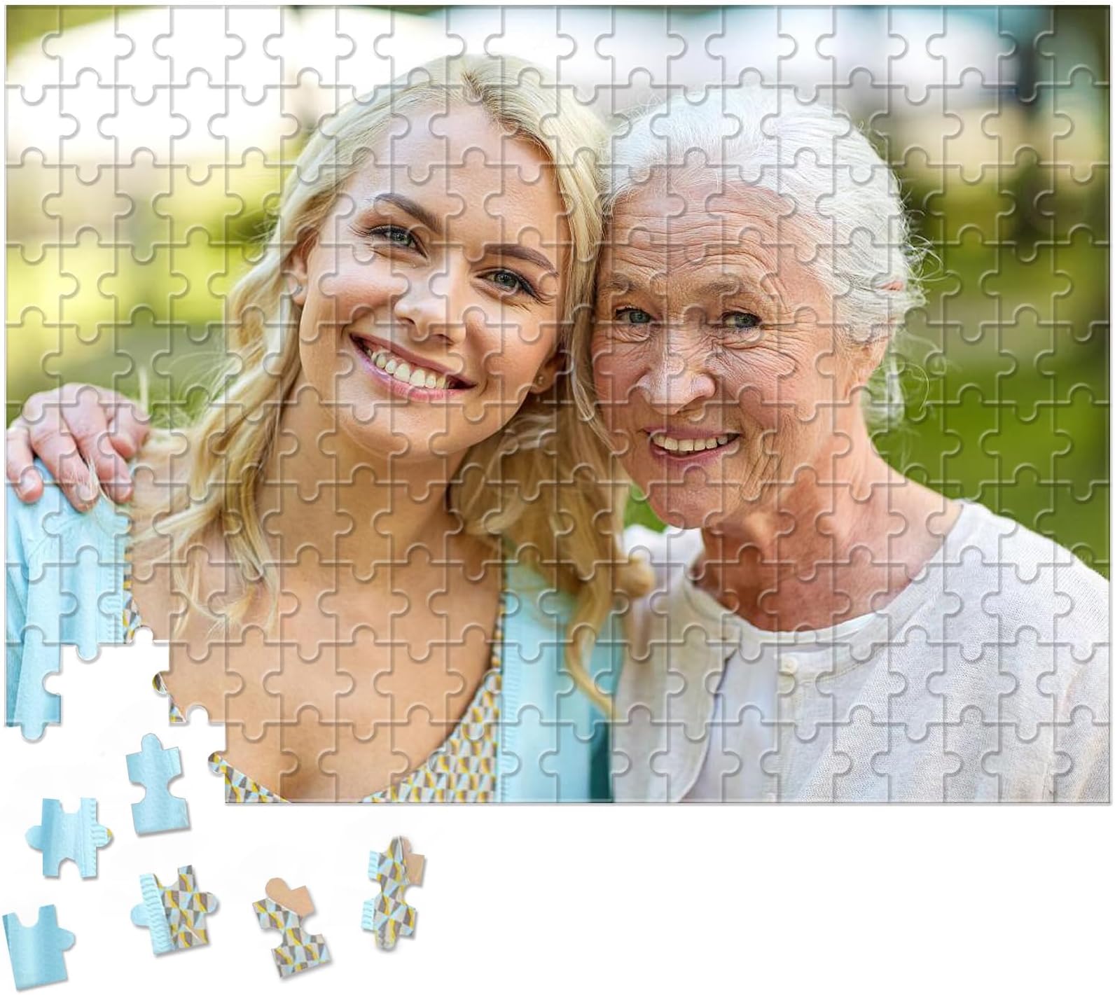 Custom Puzzles from Photos Custom Puzzle 200 Pieces,ATOOZ Personalized Puzzles from Photos Custom Puzzle for Dad Mom Custom Holiday Father Birthday Present