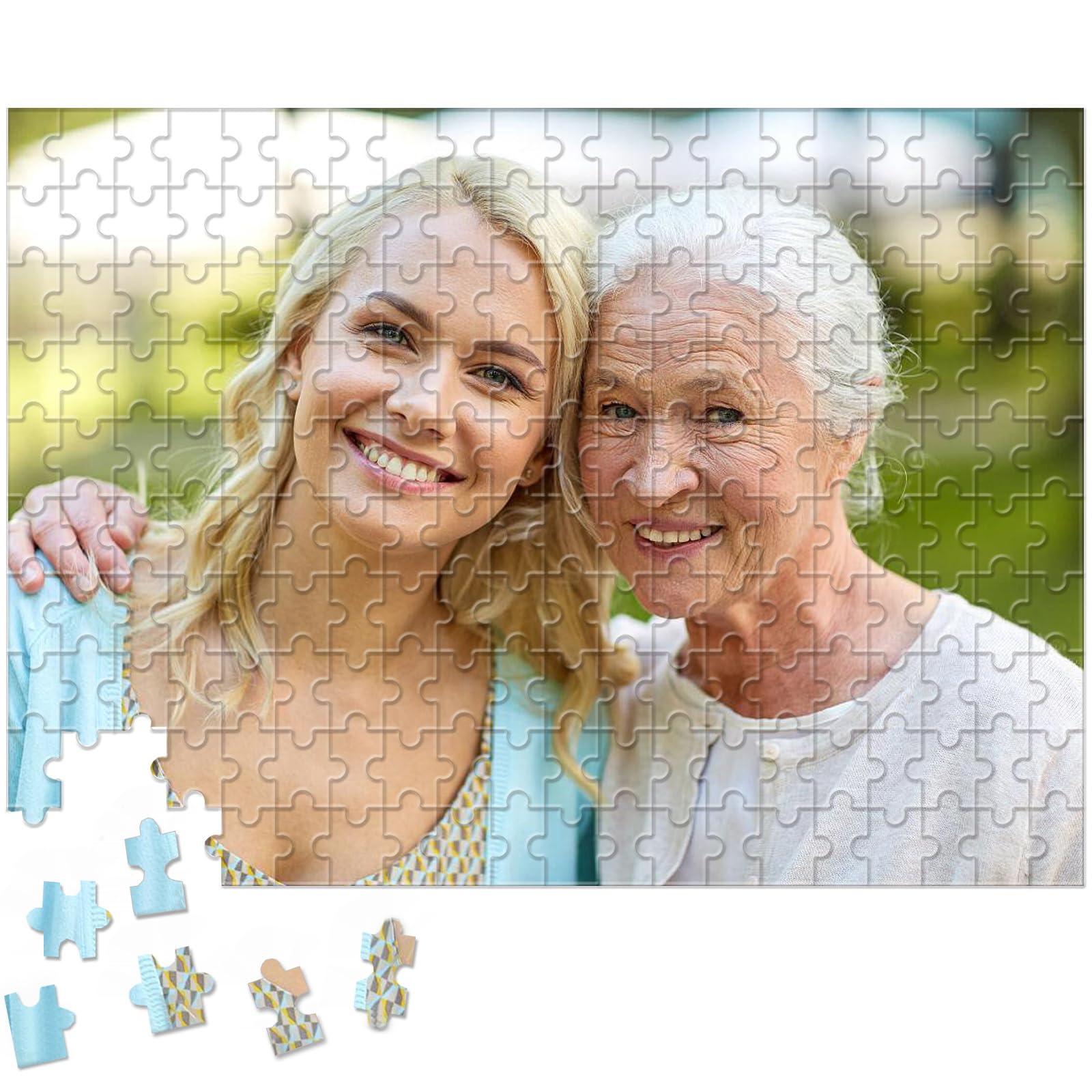 Custom Puzzles from Photos Custom Puzzle 200 Pieces,ATOOZ Personalized Puzzles from Photos Custom Puzzle for Dad Mom Custom Holiday Father Birthday