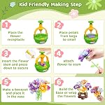 TingingYuli Bouquet de fleurs & Pressing Craft Kit, Filles 4-8 Cadeau d'anniversaire 100+ pièces réutilisables, presseuse & vase - un art sans écran & cadeau d'artisanat
