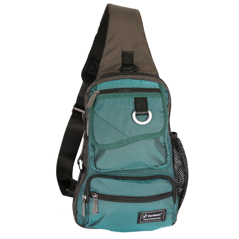 Vanlison Women's Lake Blue Sling Bag Chest Shoulder Backpack Crossbody Multipurpose Daypack For Men Blue