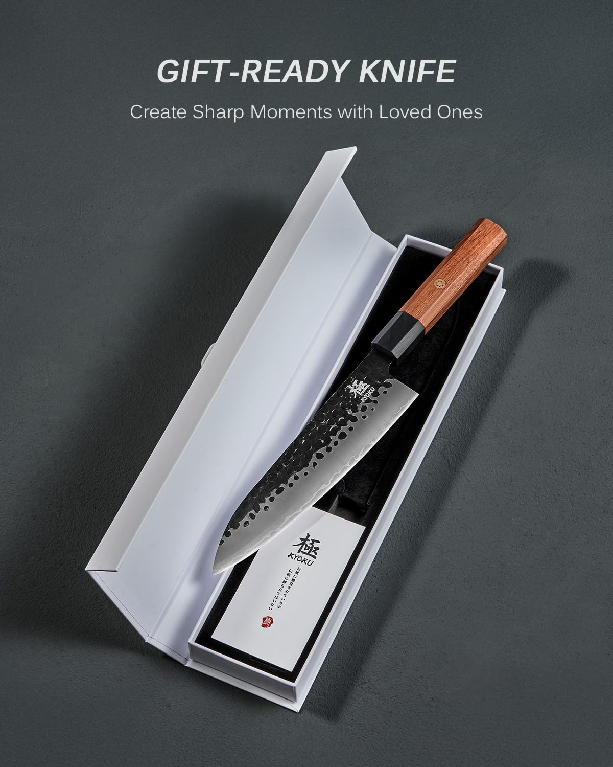 KYOKU 8" Chef Knife - Japanese Steel & Rosewood -6