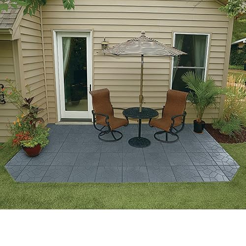 Rubberific Dual Sided Rubber Paver Tile - 16" X 16" X 3/4" (Gray, 24 Tiles) Rubberific Dual Sided Rubber Paver Tile - 16" X 16" X 3/4" (Gray, 24 Tiles)