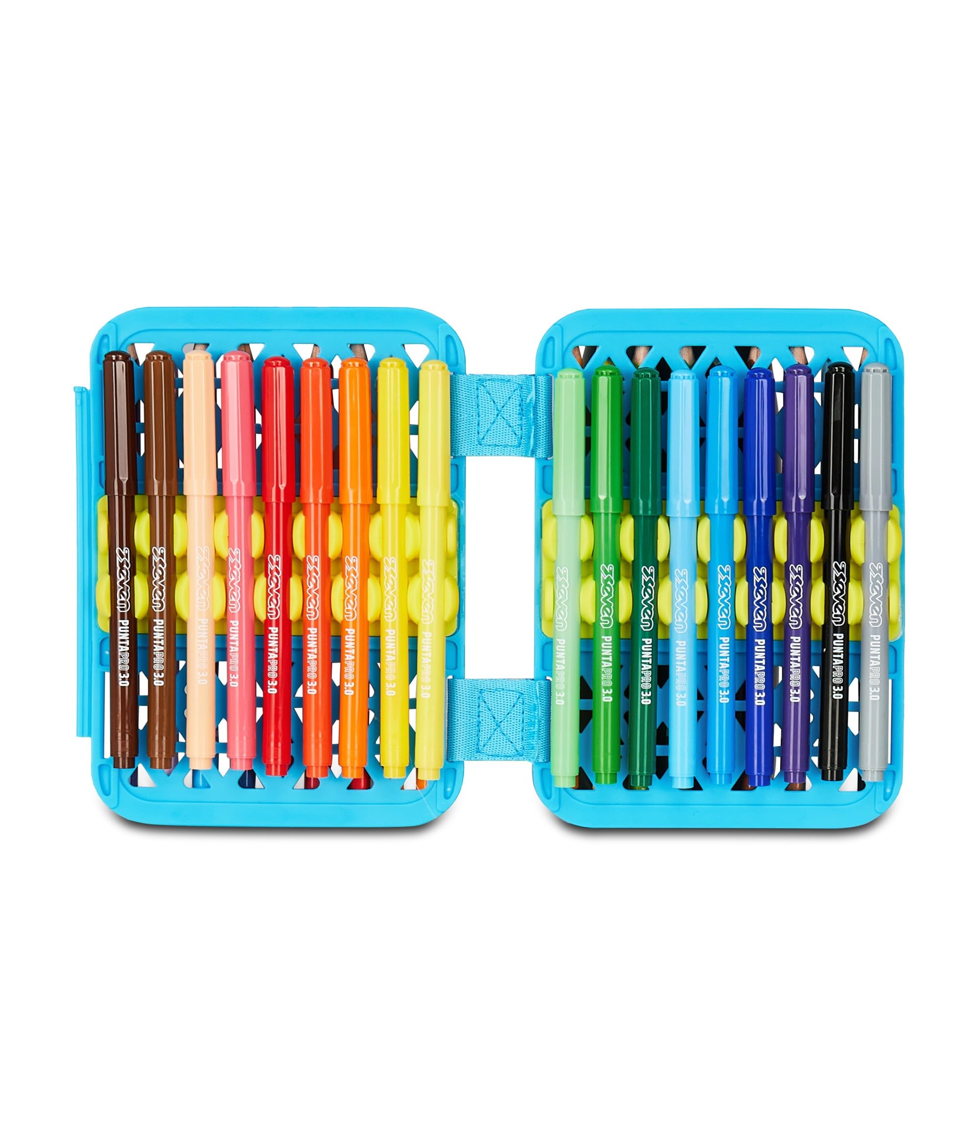 Seven Astuccio Scuola Speed Pad Plus ELECTRICVIBE BOY, Blu, Portapenne attrezzato, 45 pezzi, Planche amovibili, Tasca interna per cancelleria, Accessori Zaino, Scuola elementare e media, Bambino