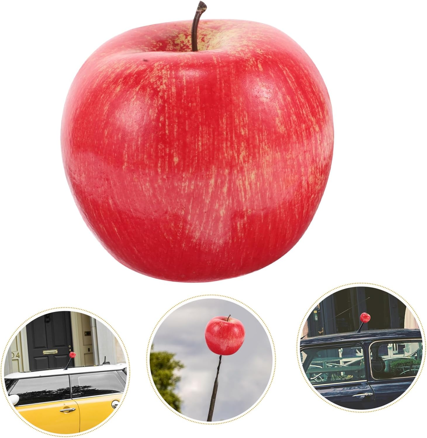 Unique Car Antenna Topper Car Decor Ball Fruit Theme Shaped Antenna Decoration Easy Install Auto Mirror Dangler