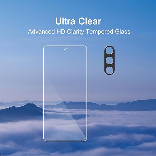 Miniatura 4 de Ailun Protector de pantalla de vidrio para Galaxy S24, paquete de 3 + 3 unidades de lente de cámara, vidrio templado, desbloqueo de huellas