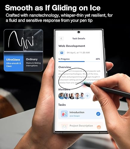Miniatura 7 de UltraGlass Unbreak Top 9H+ Glass - Protector de pantalla para Samsung Galaxy S24 Ultra grado mil, inastillable y más duradero Protector de pantalla