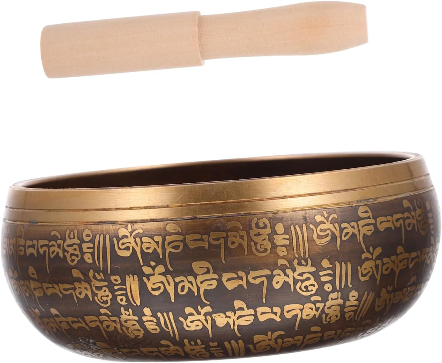 Handcrafted Tibetan Singing Bowl Set Wooden Mallet Copper Meditation Bowl for Yoga and Mindfulness Decorative Sound for Meditation Practice and Home Decor
