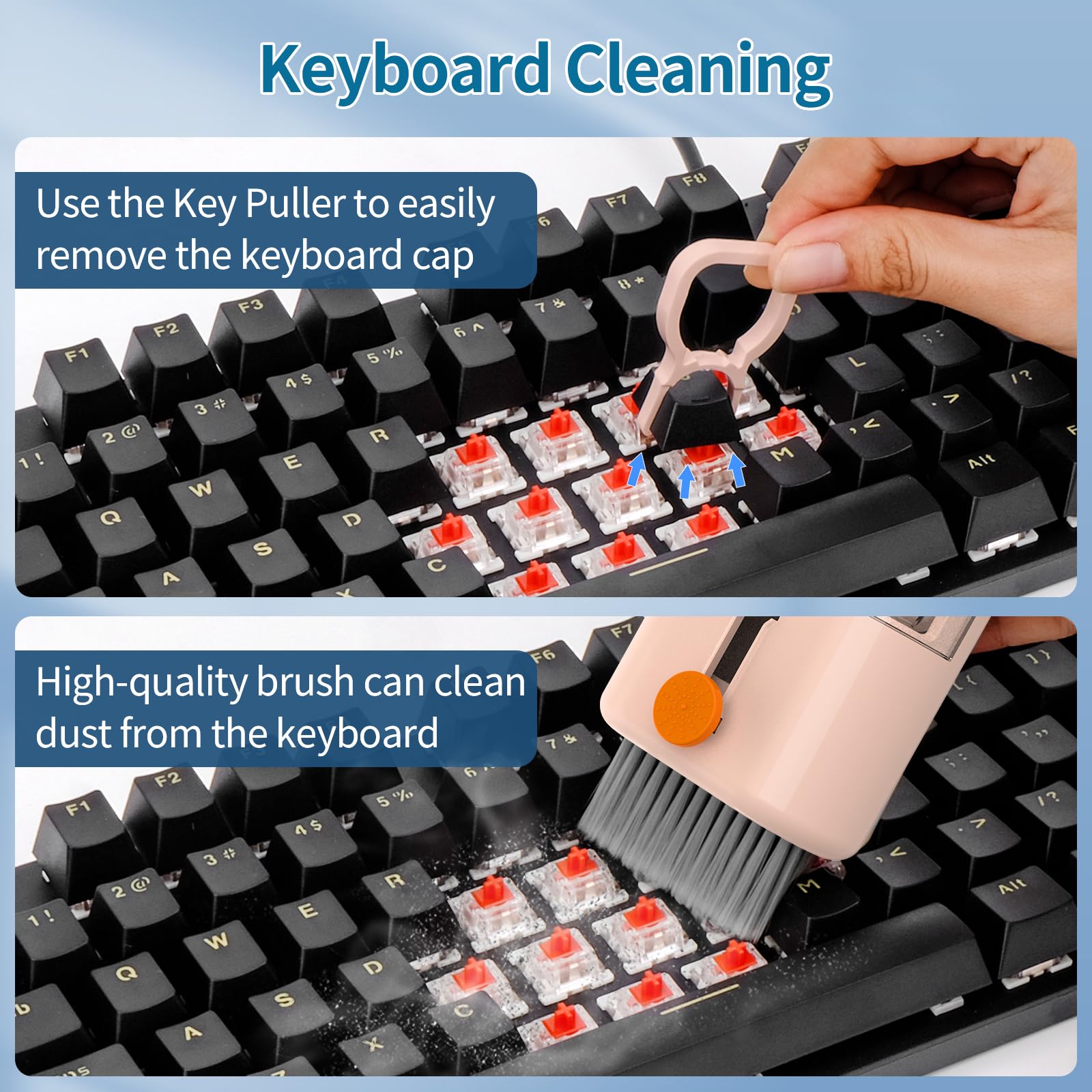 Keyboard Cleaner Laptop Cleaning Kit, 12 in 1 Computer Tech Cleaning Brush - Image 2