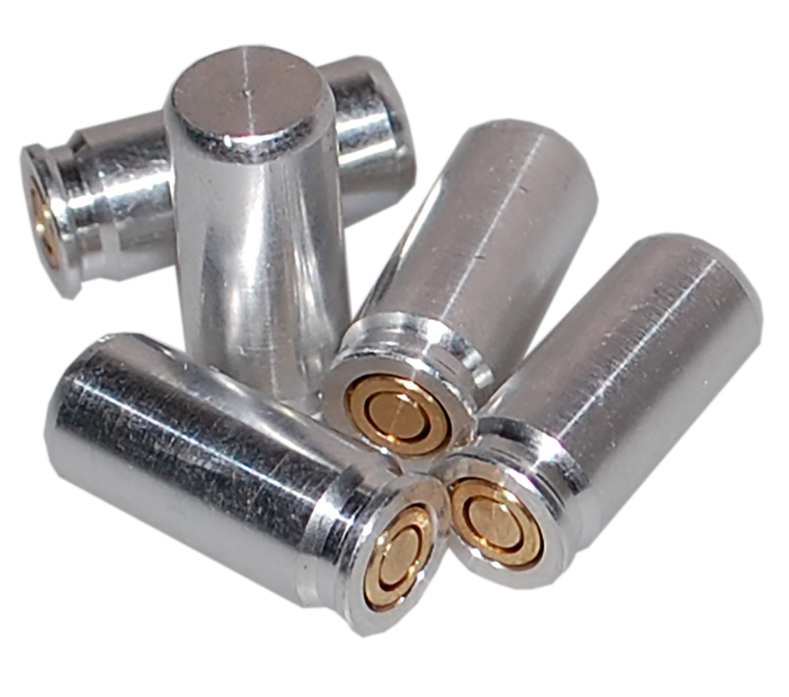 9mm P.A.K - Cartuchos de amortiguación (5 Unidades, 9 mm, 9 mm, Aluminio Plateado)