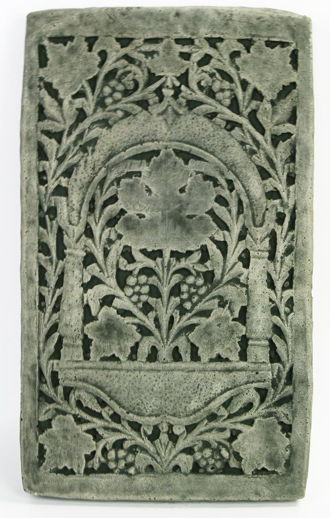 Vineyard Concrete Wall Garden Plaque Architectural Cement Wall Plaque Garden Sculpture