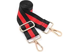 Red and Black Purse Strap Replacement Crossbody Handbag Adjustable Shoulder Strap With...