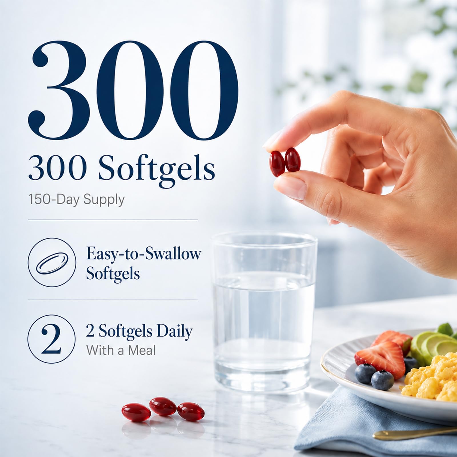 AREDS 2 Plus Eye Vitamins for 50+, Lutein & Zeaxanthin, 300 Softgels — Amazon image 8