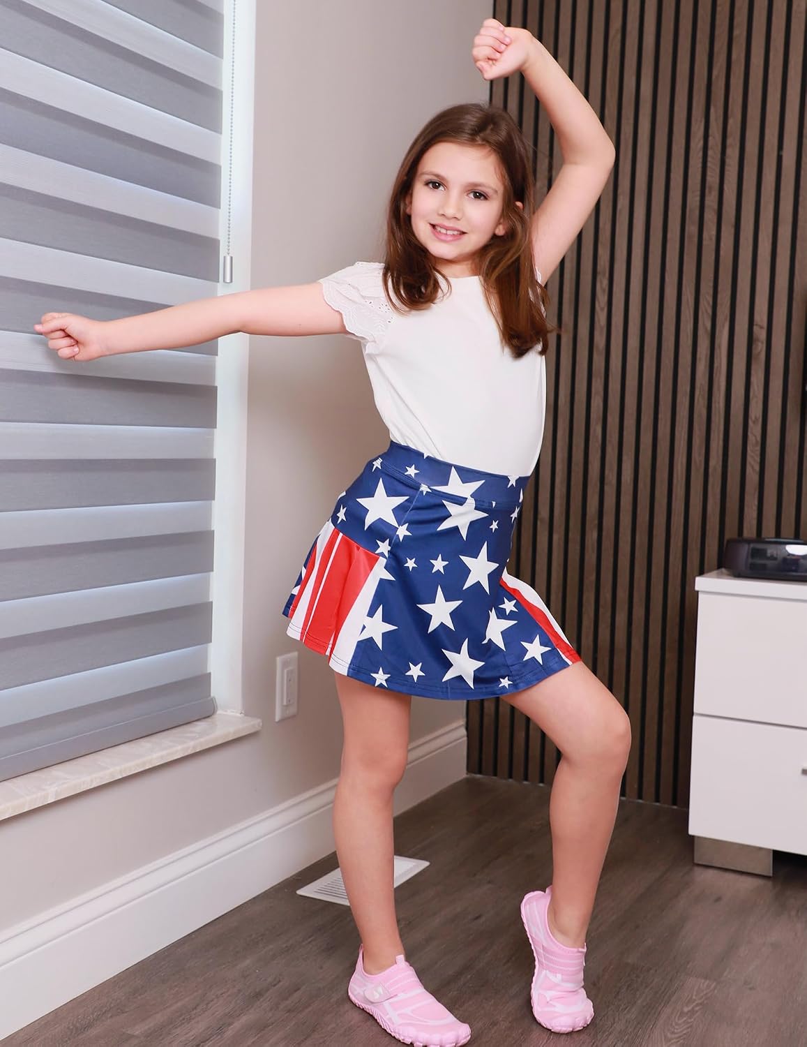 Arshiner Girl's Sport Skirts with Shorts Athletic Pleated Skort Colorful Performance Skorts