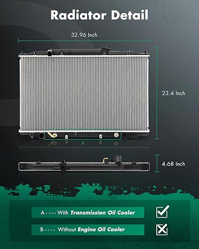 Miniatura 2 de SCITOO El radiador 2806 se adapta a Honda Odyssey Mini Passenger Van 2005-2010 de 4 puertas 3.5L