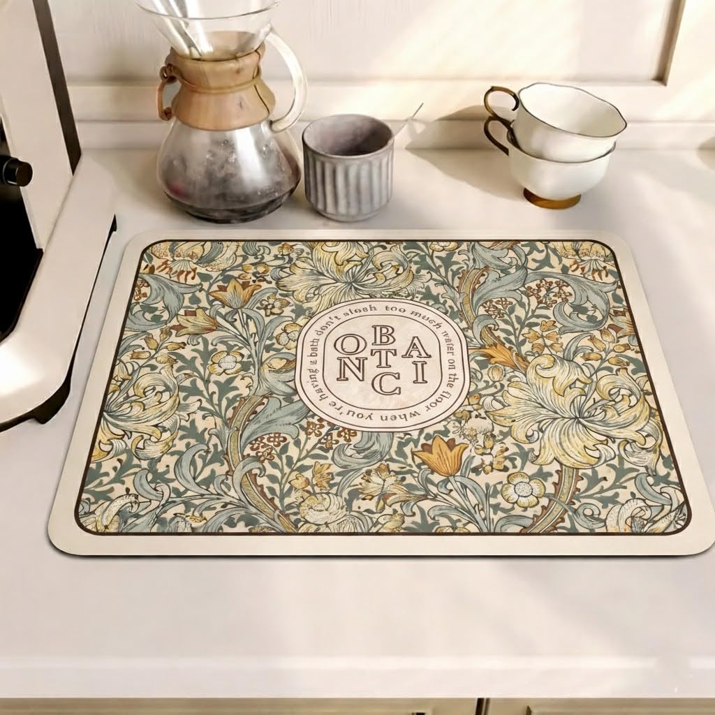 HomeCloud Dish Drying Mat - Non-Slip, Absorbent -8