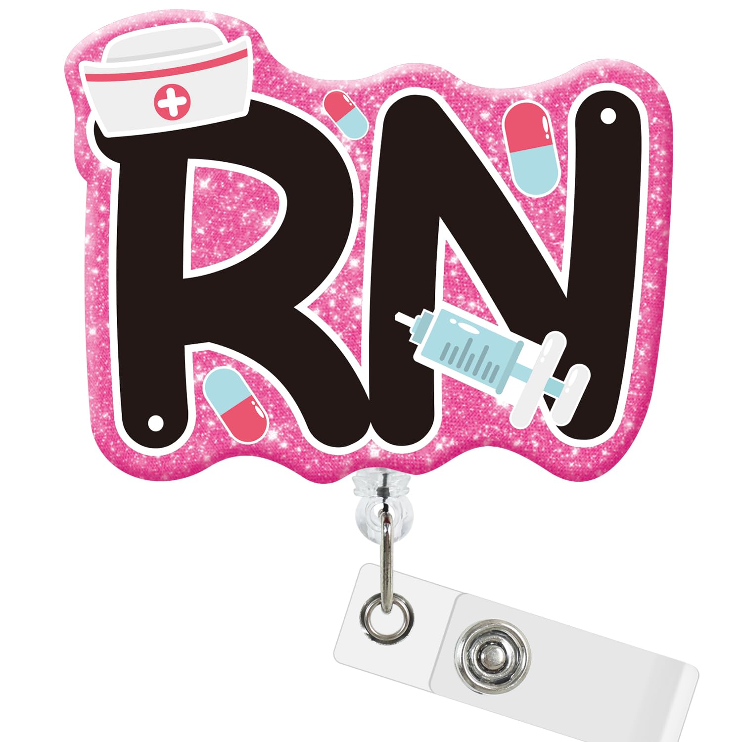 CTOHN Retractable RN Badge Holder Reels with ID Clip for Registered Nurse Nursing Name Tag Card, Accessories for Work Nurses Gifts